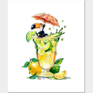 Toucan and Fruit Cocktail Posters and Art